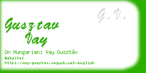 gusztav vay business card